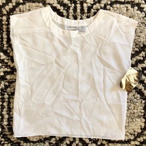 NWT Vintage white 80’s Gitano blouse size M